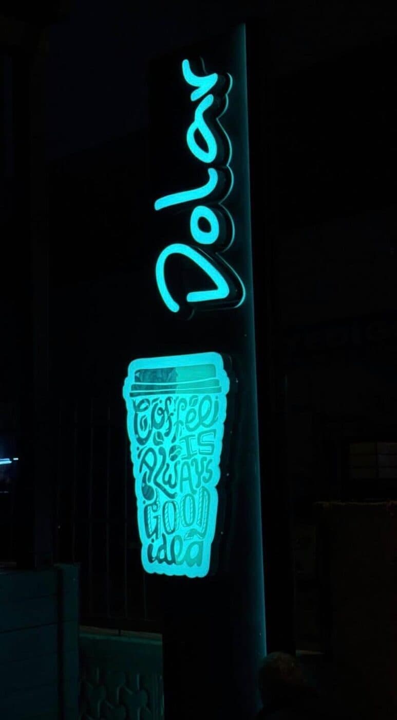 Dolar Coffee — Işıklı Logo + Pano — Adana