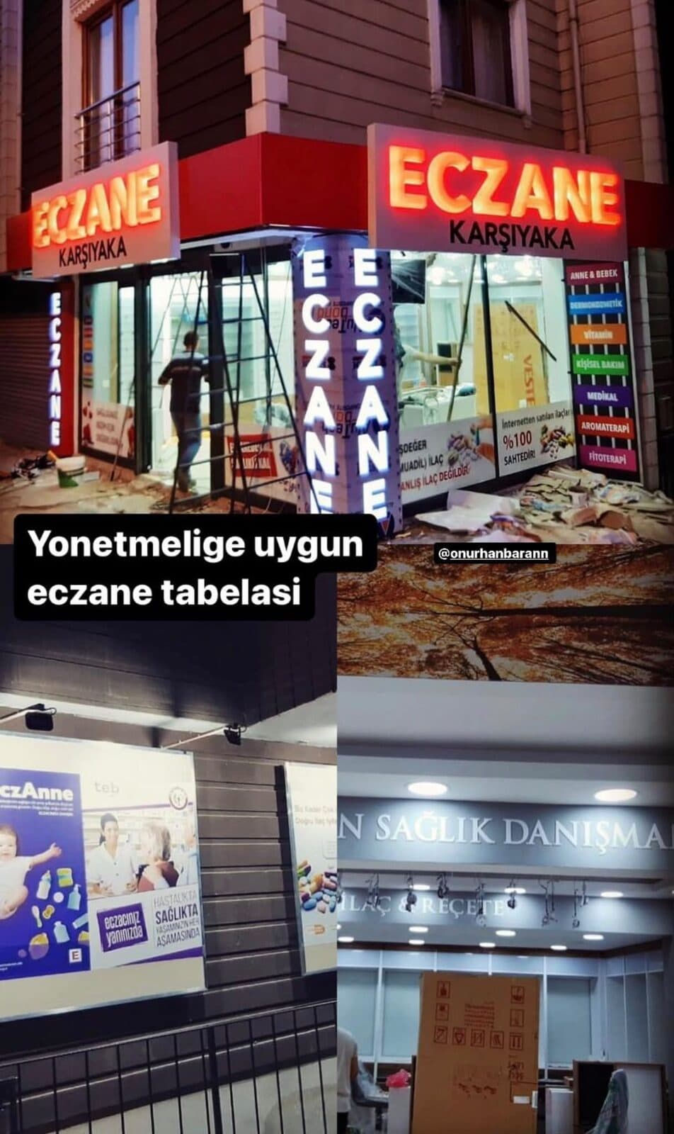 Eczane Karşıyaka — Yönetmeliğe Uygun Eczane Tabelası — Adana